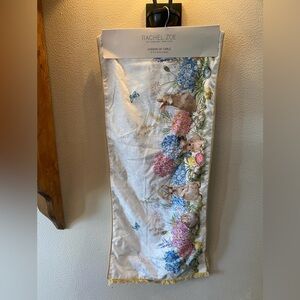 Rachel Zoe Rabbits, Chicks and Eggs Jeweled Table Runner 16”x72” - Brand new